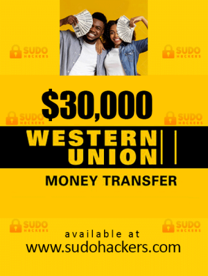 Western Union Money Transfer of $30,000