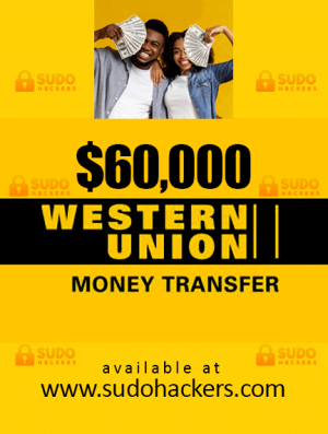 Western Union Money Transfer of $60,000