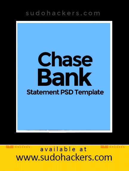 Chase Bank Statement PSD Template