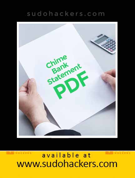 Chime Bank Statement Template PDF